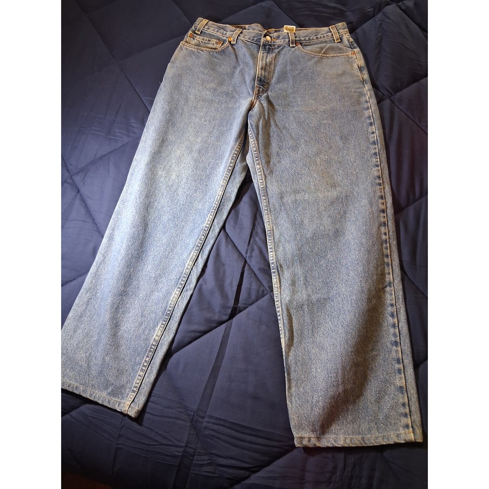 Levis 550 Relaxed Fit Mens Blue Denim Jeans W36 L32 Medium Wash 100% Cotton